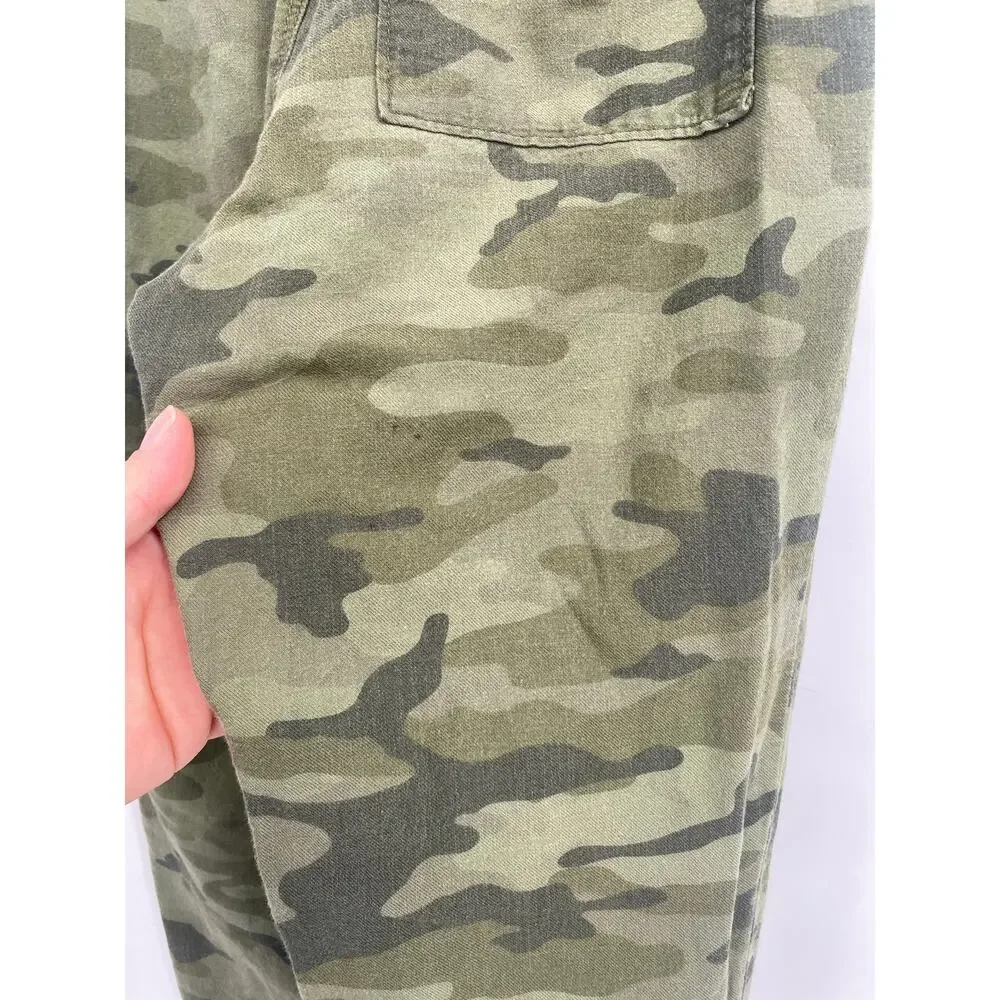 Gap Kids Green Camoflage Camo Jogger Pants Elastic Waist Medium